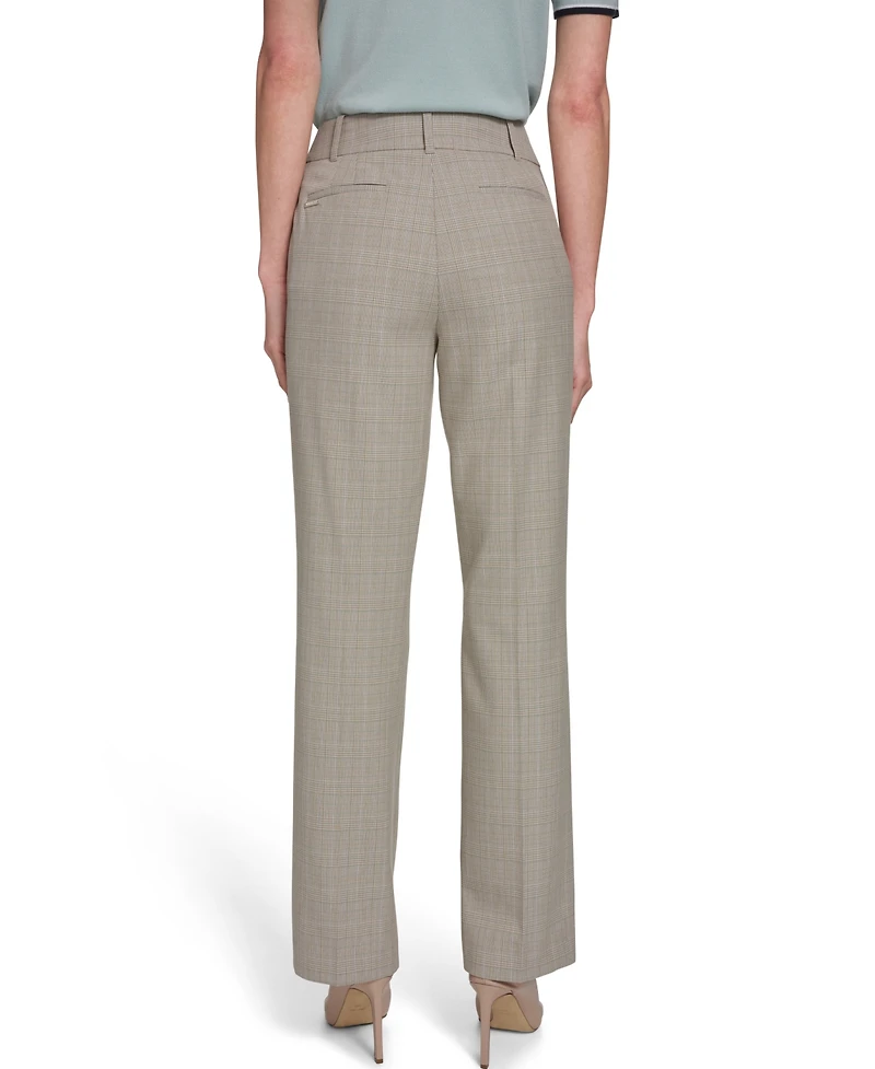Tommy Hilfiger Women's Plaid Bootcut Trousers