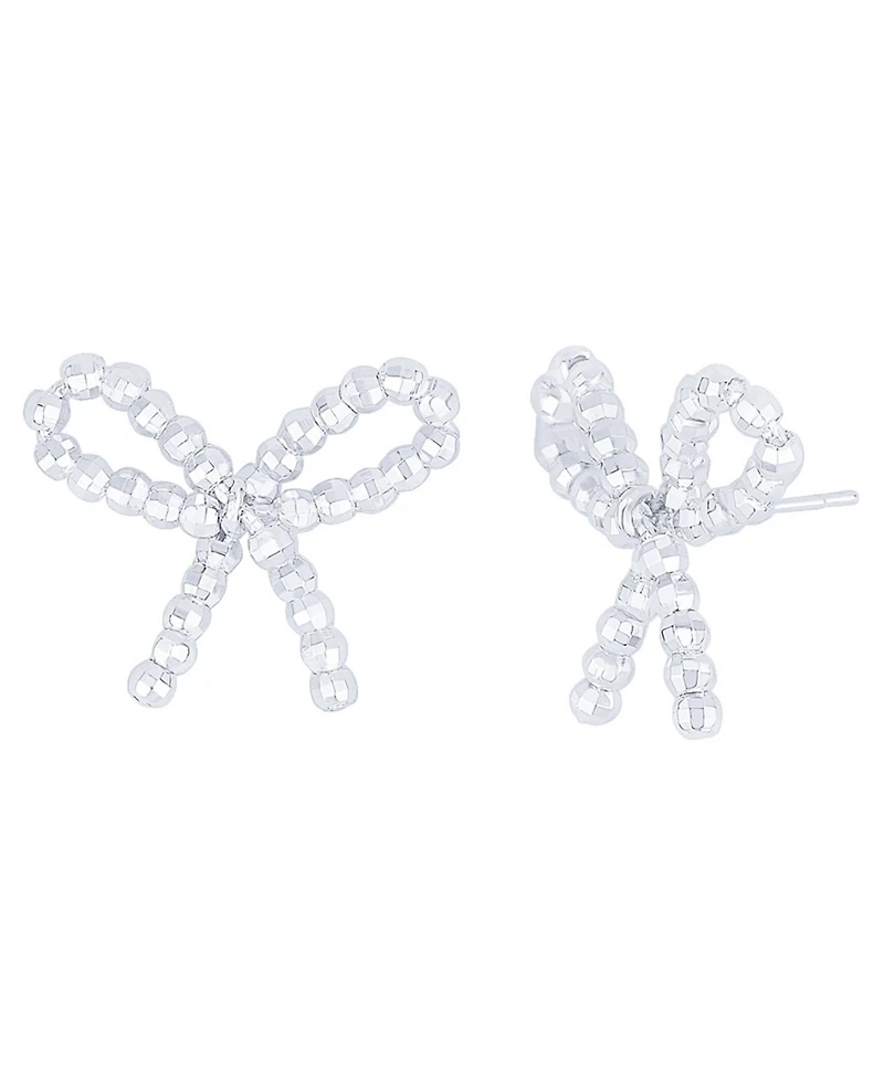 And Now This Silver Plated Bow Stud Earrings, Macy's Exclusive