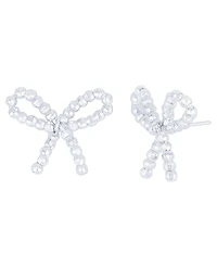 And Now This Silver Plated Bow Stud Earrings, Macy's Exclusive