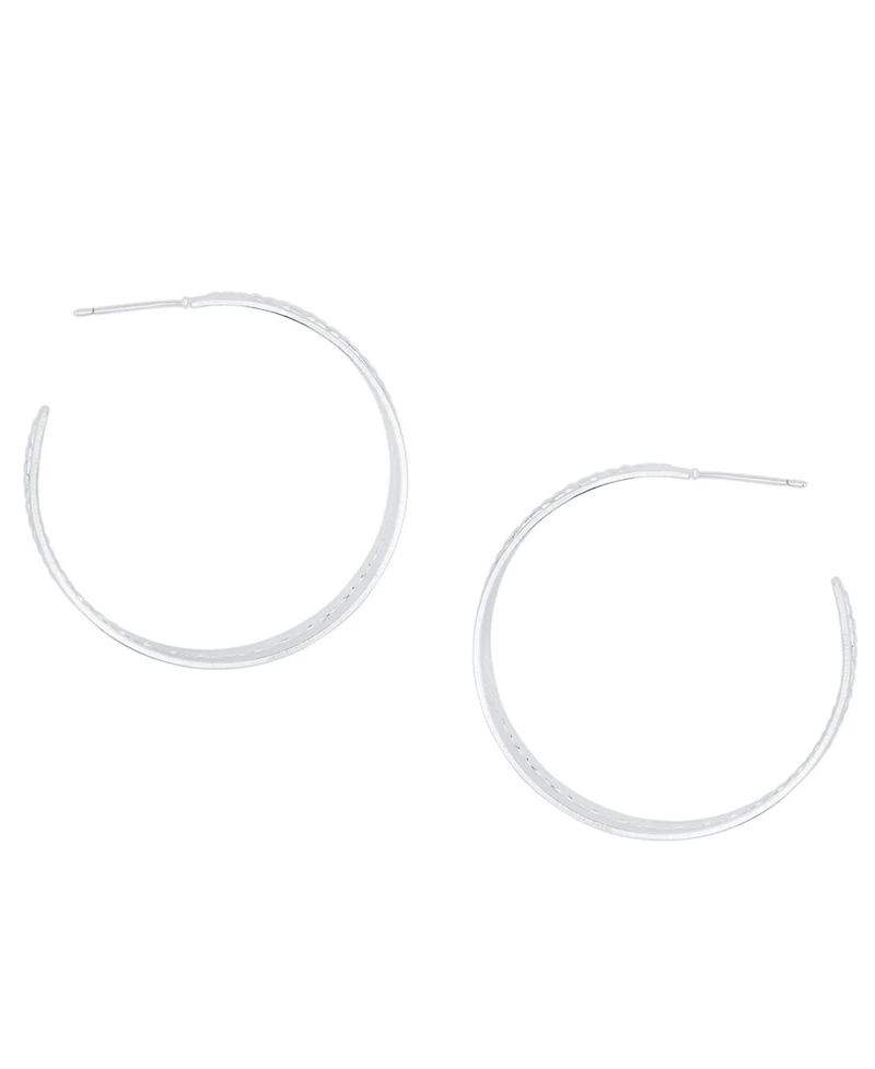 And Now This Graduated C Silver Plated Hoop Earrings, Macy's Exclusive