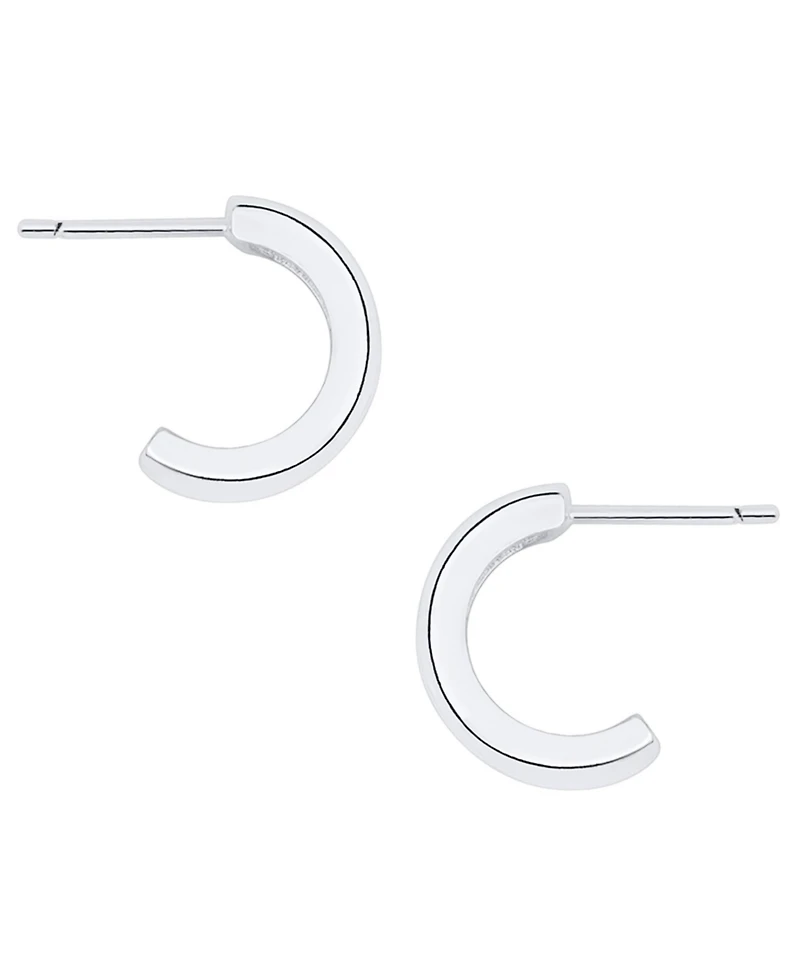 And Now This Cubic Zirconia Silver Plated Huggie Hoop Earrings, Macy's Exclusive