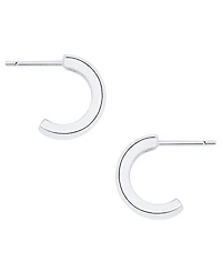 And Now This Cubic Zirconia Silver Plated Huggie Hoop Earrings, Macy's Exclusive