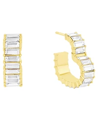 And Now This 18k Gold Plated Brass Heart Hoop Earrings, Macy's Exclusive