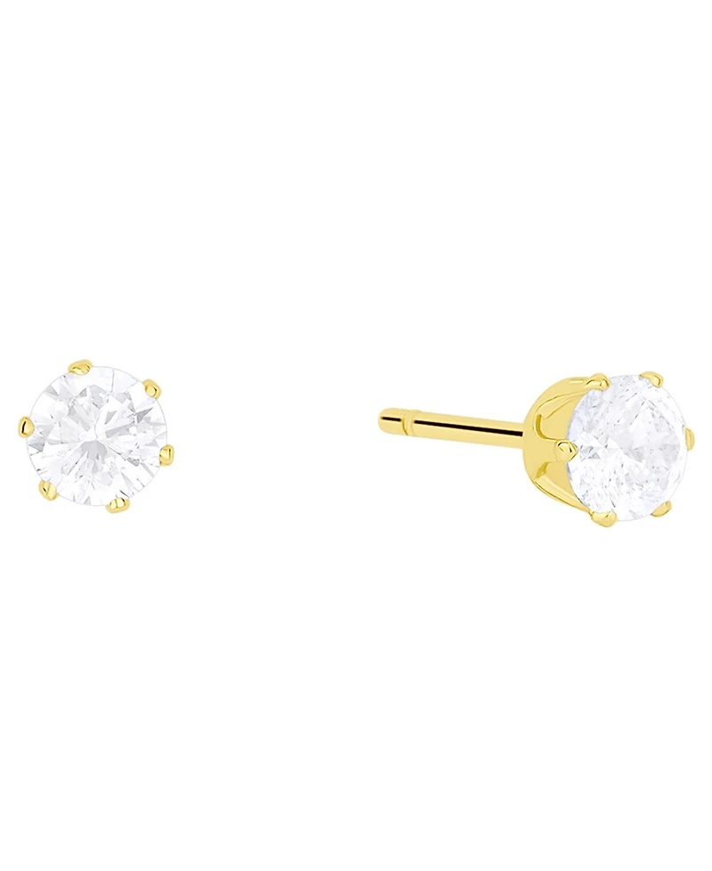 And Now This 2-Pc. Cubic Zirconia 18k Gold-Plated Hoop and Stud Earrings Set, Macy's Exclusive