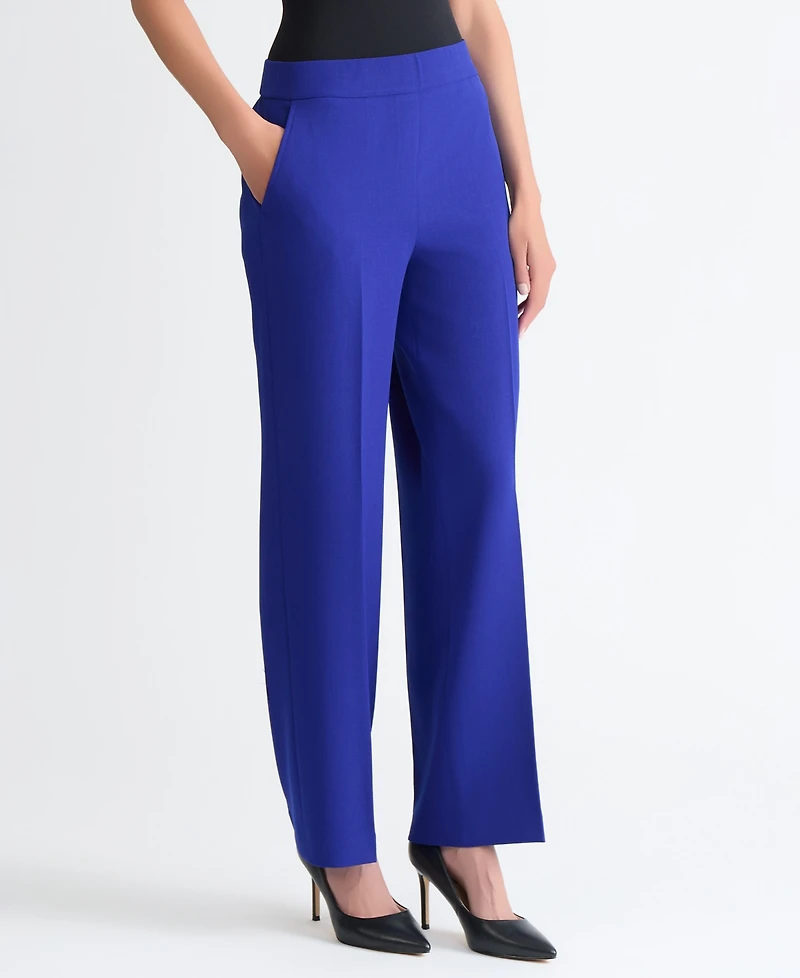 Kasper Women's Gracie High-Rise Straight-Leg Pants, Regular & Petite