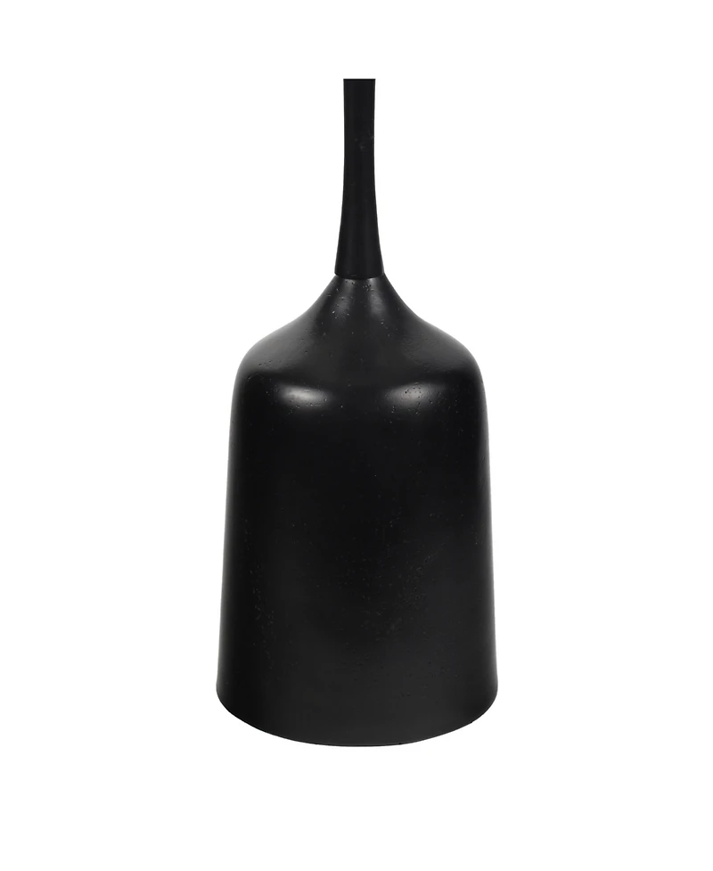 Jonathan Y Pip 20.25" Classic Designer Metal Drink Table and Decorative End with White Marble Round Top Bell Pedestal Base