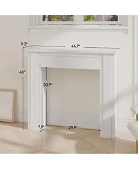 Homcom Modern Fireplace Mantel, Fireplace Surround with Leg,