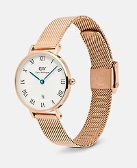 Daniel Wellington Women's Date Rose Gold-Tone Stainless Steel Watch
