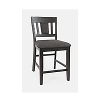Jofran Upholstered Slatback Counter Height Stool with Nailhead Trim (Set of 2)