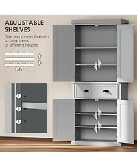 Homcom 72.5" Kitchen Pantry Cabinet with 4 Doors, Drawer