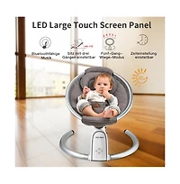 Cesicia Electric Baby Bouncer Baby Rocker Baby Chair with Bluetooth, Music Speaker, Intelligent Timing and Led Touch Screen
