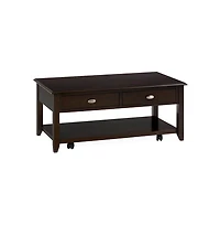 Jofran Merlot Warm Contemporary 44" Coffee Table