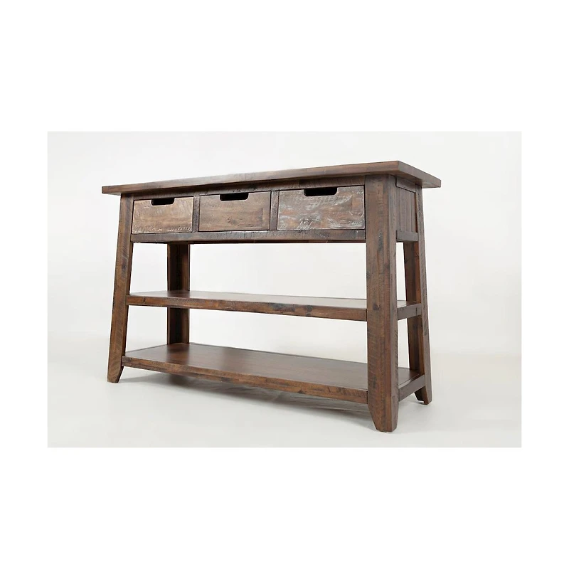 Jofran Painted Canyon Rustic Solid Acacia 50" Sofa Table