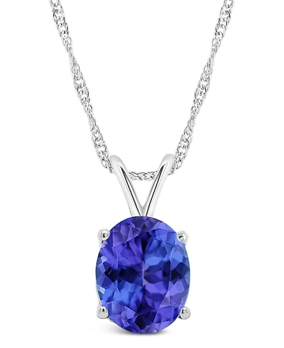 Macy's Tanzanite Pendant Necklace (3-1/6 ct. t.w.) 14k Yellow Gold (also White Gold)