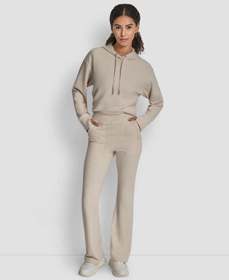 Dkny Women's Thermal High Waist Flare Pants