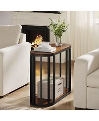 Tribesigns Narrow End Table with Storage, 31.5"D x 11.81"W x 23.62"H (1)