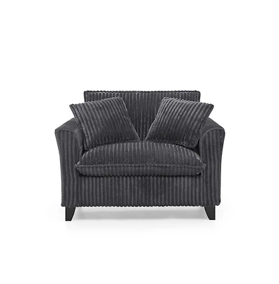 Cesicia Corduroy Lazy Sofa with Backrest & Armrests for Living Room Bedroom