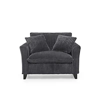 Cesicia Corduroy Lazy Sofa with Backrest & Armrests for Living Room Bedroom