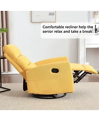 Boyel Living Manual Recliner Chair with Rocker and Swivel Fabric for Room