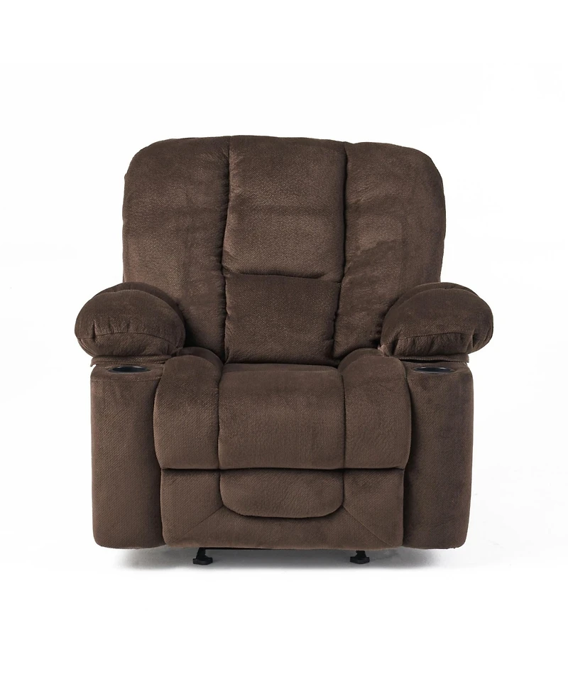 Boyel Living 42.5" Wide Fabric Manual Recliner Chair with Dual Cup Holders