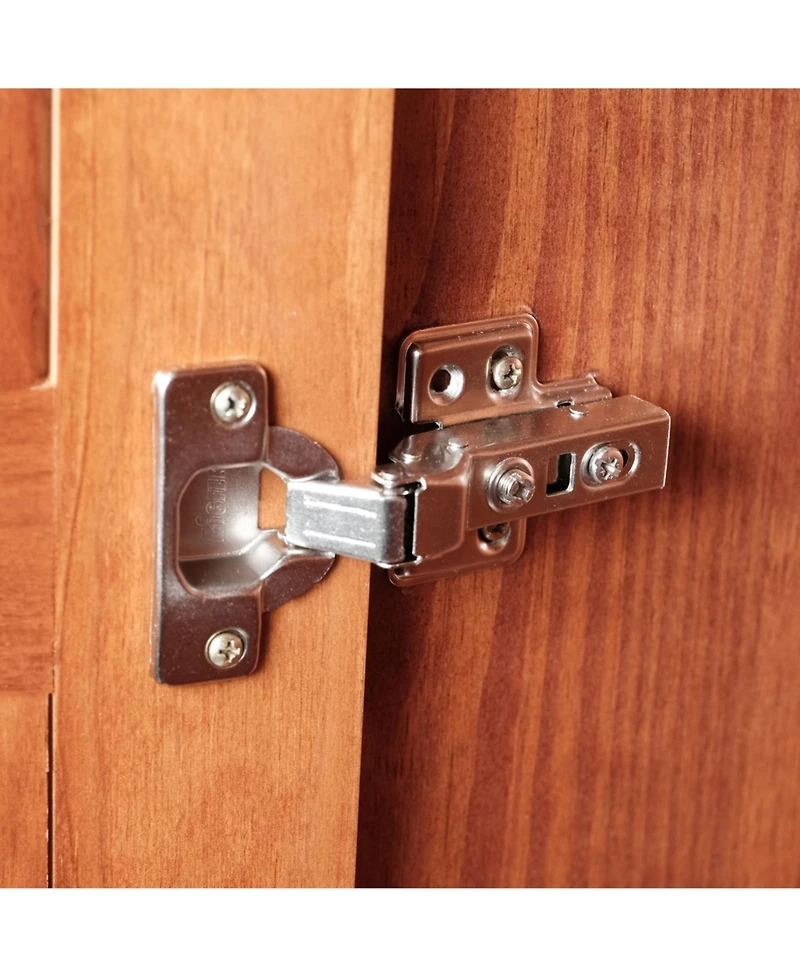 Palace Imports 100% Solid Wood Family 4-Door Wardrobe with Raised Panel Doors and Metal Knobs