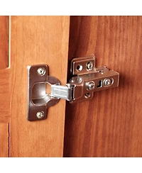 Palace Imports 100% Solid Wood Family 4-Door Wardrobe with Raised Panel Doors and Metal Knobs