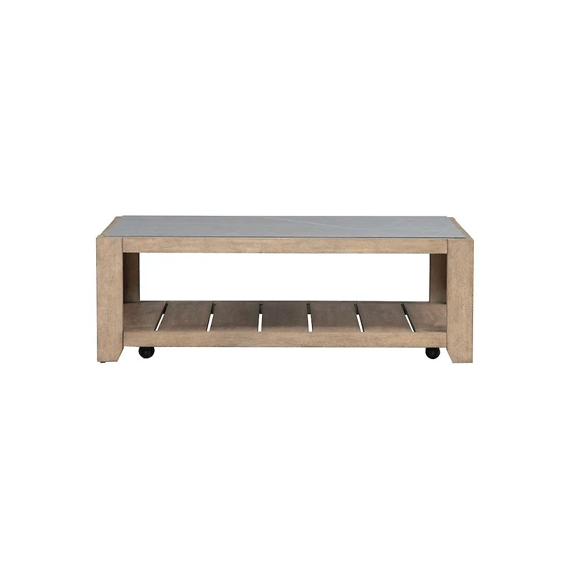 Liberty Furniture Millstone Cocktail Table with Unique Tile Top for Living Room