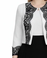 Ny Collection Women's Lace-Detail 2 Piece Textured Knit Dress Set