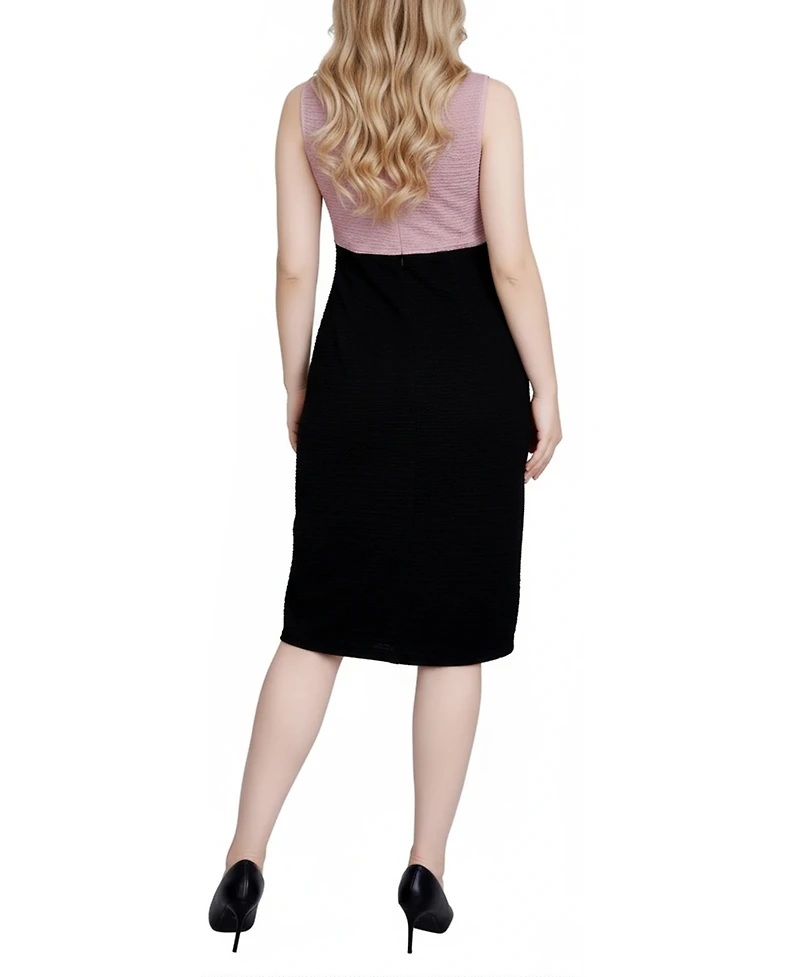 Ny Collection Women's Lace-Detail 2 Piece Textured Knit Dress Set