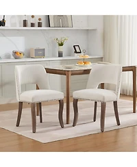Streamdale Furniture Wooden Upholstered Dining Chairs - Set of 2