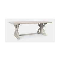 Jofran Fairview Transitional Herringbone Distressed Acacia Coffee Table