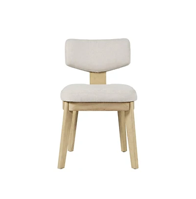 Tate Mid-Century Modern Split Back Upholstered Dining Chair (Set of 2)