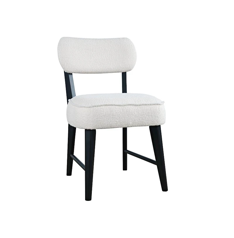Wes Mid-Century Modern Boucle Upholstery Dining Chair (Set of 2)