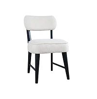 Wes Mid-Century Modern Boucle Upholstery Dining Chair (Set of 2)