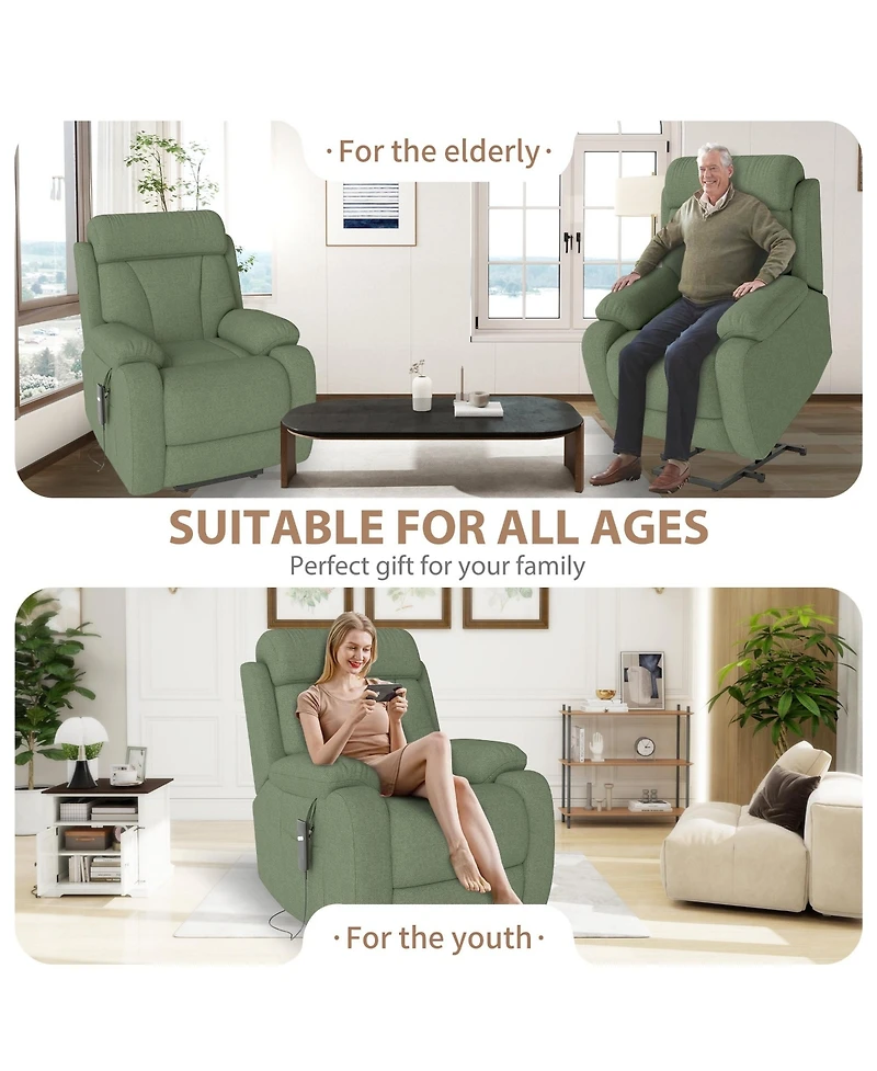 Boyel Living Power Lift Recliner for Elderly, Heavy Duty Lift Chair Recliners for Small Spaces, Electric Recliner Chairs