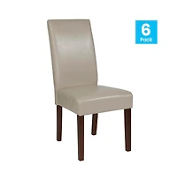 Merrick Lane Ellison Mid-Century Panel Back Parsons Accent Dining Chair