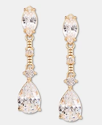 Anne Klein Cubic Zirconia Linear Drop Earrings