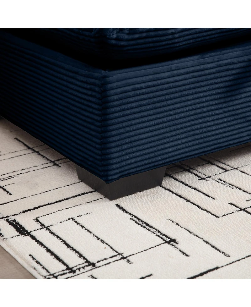 Streamdale Furniture 3 Seater Deep Seat Couch, Wide and Deep Comfy Sofa with 3 Pillows