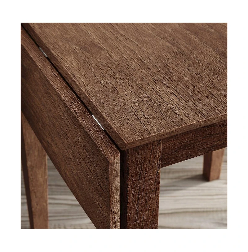 Jofran Eastern Tides Coastal Wire-Brushed Acacia Drop-Leaf Counter Height Dining Table