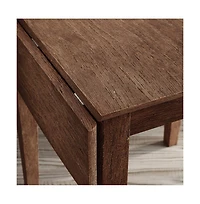 Jofran Eastern Tides Coastal Wire-Brushed Acacia Drop-Leaf Counter Height Dining Table