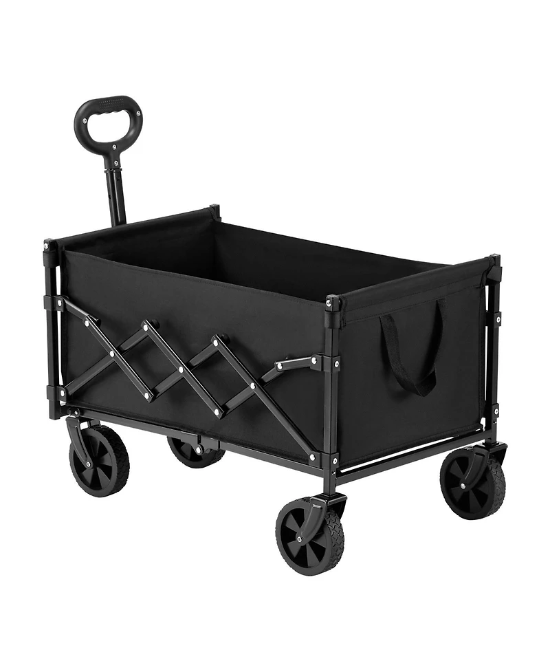 Sugfit Heavy-Duty Collapsible Utility Wagon with 225 lb Capacity & All-Terrain Wheels