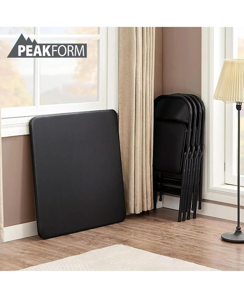 Peakform 5 Piece Folding Vinyl Tables and Chairs for Home Use and Indoor Spaces