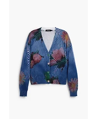 Desigual Women's Floral cardigan sweater