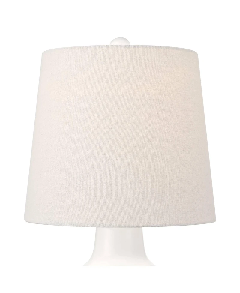 360 Lighting Tango 20 1/2" High Small Modern Coastal Accent Table Lamps Set of 2 White Ceramic White Shade Living Room Bedroom