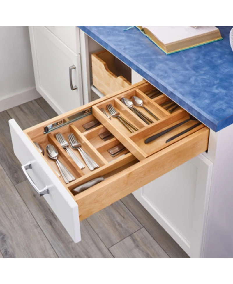 Rev-a-Shelf 18'' Tiered Cutlery Drawer Organizer w/ Soft-Close, 4WTCD-21HSC-1