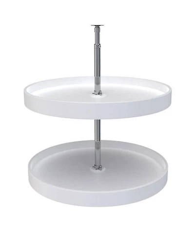 Rev-a-Shelf 24'' Lazy Susan Full-Circle Polymer 2-Shelf, White, 6012-24-11-52