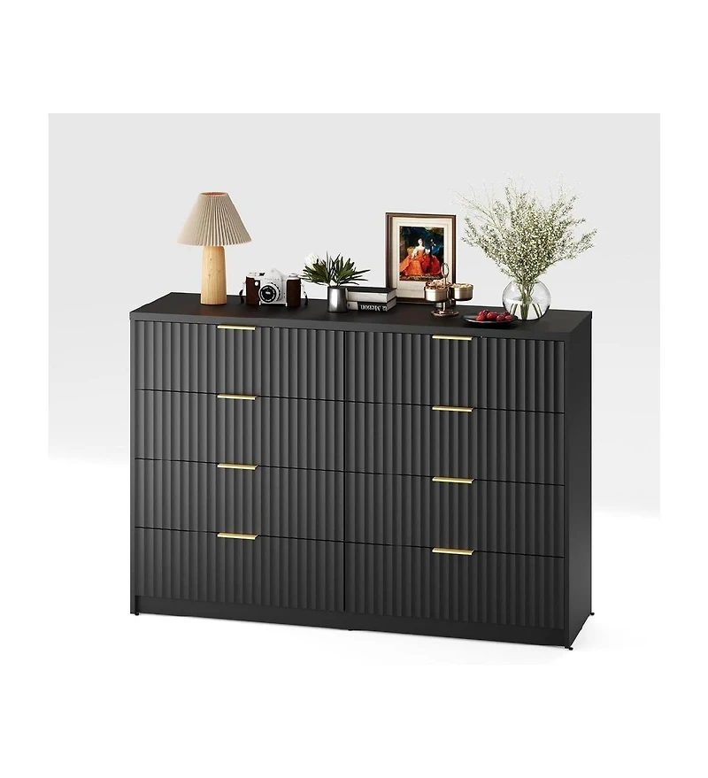 gaomon Drawer Dresser for Bedroom Storage, Modern Dressers & Chests of Drawers with Fluted Front