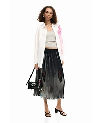 Desigual Women's Glossy flower shirt