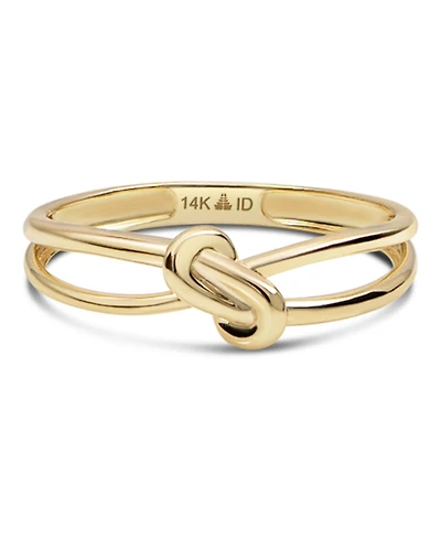 Devata Love Knot Statement Ring in 14K Gold, Size 6, approx. 1.7 grams.