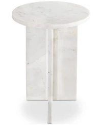 Grace 20" Marble Round Accent Table